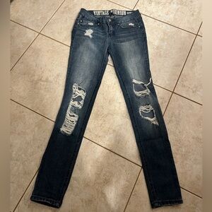 Y2K Vintage Distressed High Rise Skinny Jeans